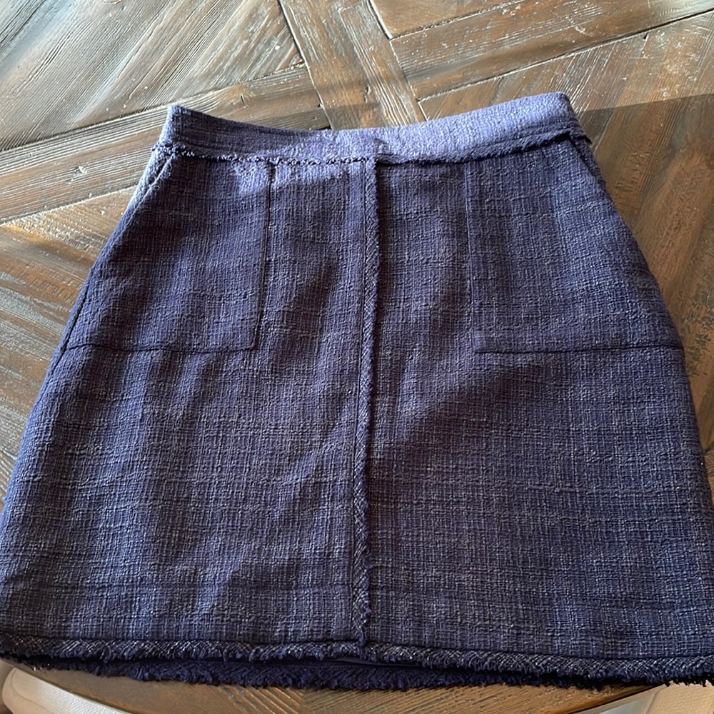 Navy Tweed Banana Republic Skirt in 8